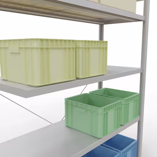 Abbildung Nr 14 des Artikels Stecksystem Anbauregal 2000x1300x500 mm, Typ 250 kg, lichtgrau aus der Produktgruppe Stecksystem von der Marke Schulte Lagertechnik