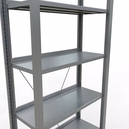 Produktbild Nr 11 des Artikels Grundregal, Büro-Fachbodenregal Stecksystem MULTIplus85, 2300 x 750 x 300 mm (HxBxT), 7 Fachböden, Kreuzstrebe, verzinkt, mit Anschlagleiste Abbildung Nr 11 des Artikels Grundregal, Büro-Fachbodenregal Stecksystem MULTIplus85, 2300 x 750 x 300 mm (HxBxT), 7 Fachböden, Kreuzstrebe, verzinkt, mit Anschlagleiste aus der Produktgruppe Büroregale von der Marke Schulte Lagertechnik