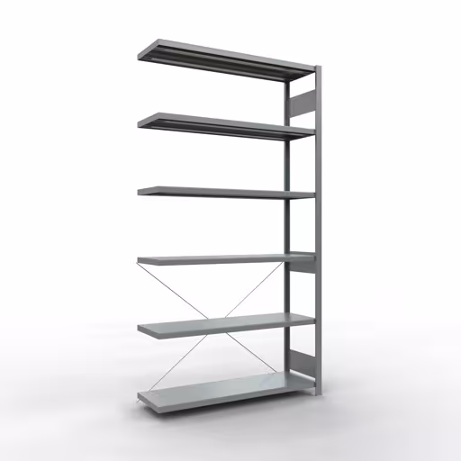 Stecksystem Anbauregal 2500x1300x400 mm, Typ 250 kg, verzinkt aus der Kategorie Anbauregal mit der Artikelnummer 12946-130