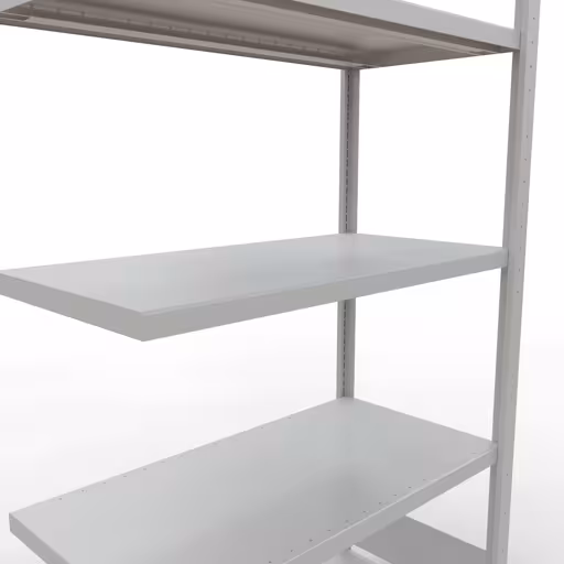 Anbauregal, Fachbodenregal Stecksystem MULTIplus330, 2000 x 1000 x 500 mm (HxBxT), 5 Fachböden, Längenriegel, RAL 7035 lichtgrau von Schulte Lagertechnik aus der Kategorie Stecksystem