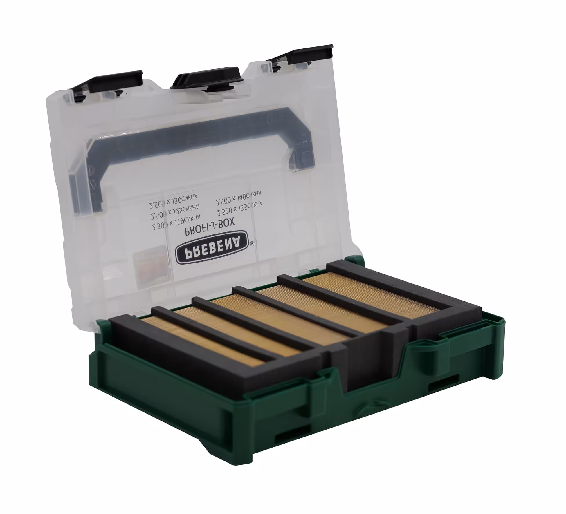 PROFI-J-BOX - Stauchkopfnägel (Brads) Type J in der Baustellengerechten metaBOX mit der GTIN 4016429071992 PROFI-J-BOX - Stauchkopfnägel (Brads) Type J in der Baustellengerechten metaBOX von Prebena mit der Artikelnr. PROFI-J-BOX