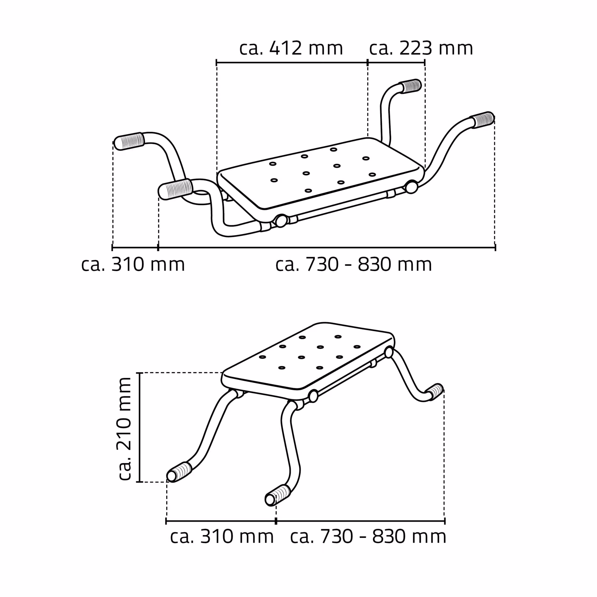Andere Ansicht des Artikels Badewannen-Sitz / -Schemel Sid, weiß aus der Kategorie Badausstattung & Sanitär