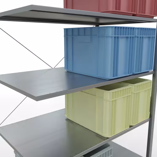 Produktbild Nr.8 des Artikels Stecksystem Anbauregal 3000x1300x800 mm, Typ 150 kg, verzinkt aus der Produktreihe Stecksystem von der Marke Schulte Lagertechnik