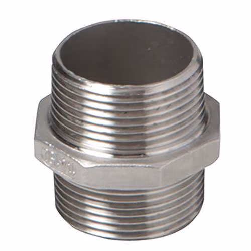 Atusa Doppelnippel 1/2" AG/AG Edelstahl aus der Kategorie Edelstahl Gewindefittings mit der Artikelnummer I2806003