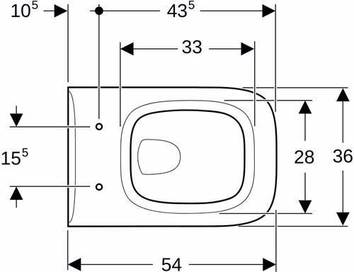 Geberit Renova Plan Wand-WC Tiefspüler weiß