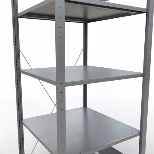 Produktbild Nr.7 des Artikels Grundregal, Fachbodenregal Stecksystem MULTIplus150, 2000 x 750 x 800 mm (HxBxT), 5 Fachböden, Kreuzstrebe, verzinkt aus der Produktreihe Stecksystem von der Marke Schulte Lagertechnik