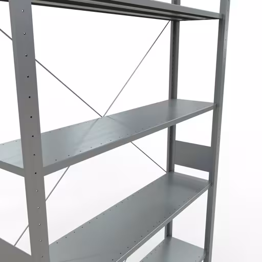 Stecksystem Grundregal 3000x1300x300 mm, Typ 150 kg, verzinkt von Schulte Lagertechnik mit der Artikelnr. 12732-130