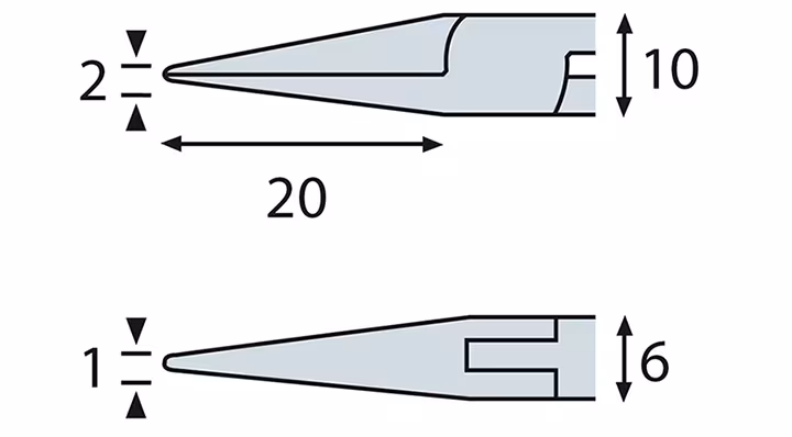 Elektronik Rundzange ESD, glatte Greiffläche, ELORA-4720-OH E 2K aus der Kategorie Seitenschneider mit der GTIN 4022989128502 Elektronik Rundzange ESD, glatte Greiffläche, ELORA-4720-OH E 2K von der Marke ELORA aus der Produktreihe Zangen