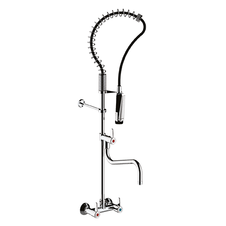 Presto Chef großer Küchenmischer für Wandmontage, verchromt mit ergonomischen Hahnknöpfen und Rückschlagventilen. von Rada Armaturen Presto Chef großer Küchenmischer für Wandmontage, verchromt mit ergonomischen Hahnknöpfen und Rückschlagventilen. aus der Kategorie Küchenarmaturen mit der Artikelnr. 1463814