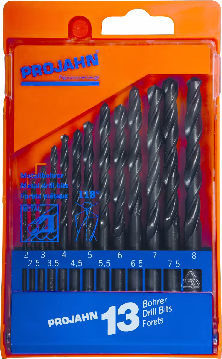 Kunststoffkassette HSS 13tlg 2-8/0,5 mm aus der Kategorie Bohrer mit der Artikelnummer 67005
