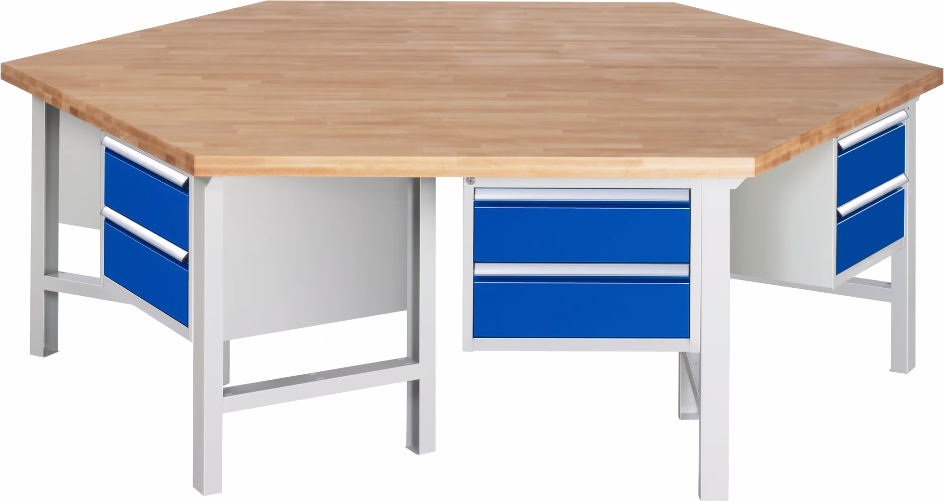 Gruppenwerkbank 425, B2700xT2340xH790-1140mm, 6x2Schubladen-Teilauszug von Rau Gruppenwerkbank 425, B2700xT2340xH790-1140mm, 6x2Schubladen-Teilauszug aus der Kategorie Werkbänke mit der Artikelnr. 03-425-135B4H.11