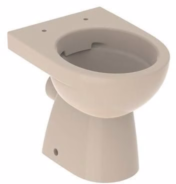 Geberit Renova Stand-WC Tiefspüler, Abgang horizontal teilgeschlossene Form, Rimfree, weiß