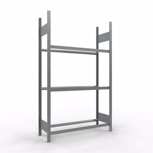 Grundregal, Räder-/Reifenregal, 2000 x 1200 x 400 mm (HxBxT), verzinkt, 3 Lagerebenen á 150 kg Fachlast pro Ebene aus der Kategorie Autoteilelagerung mit der Artikelnummer 20778