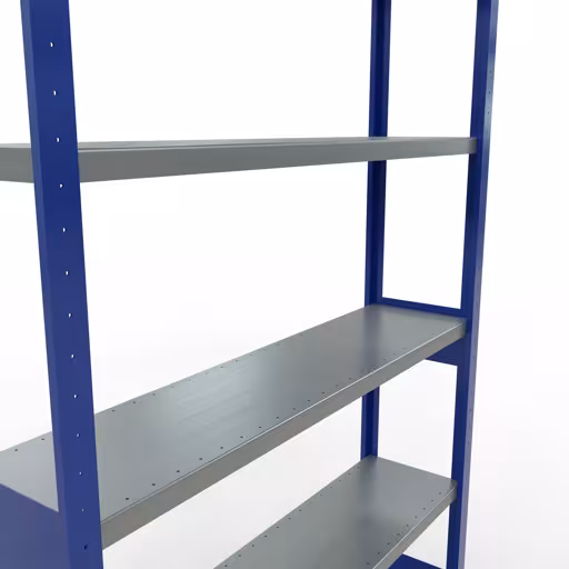 Abbildung Nr 15 des Artikels Grundregal, Fachbodenregal Stecksystem MULTIplus250, 2500 x 1300 x 300 mm (HxBxT), 6 Fachböden, Längenriegel, RAL 5010 enzianblau/verzinkt aus der Produktgruppe Stecksystem von der Marke Schulte Lagertechnik