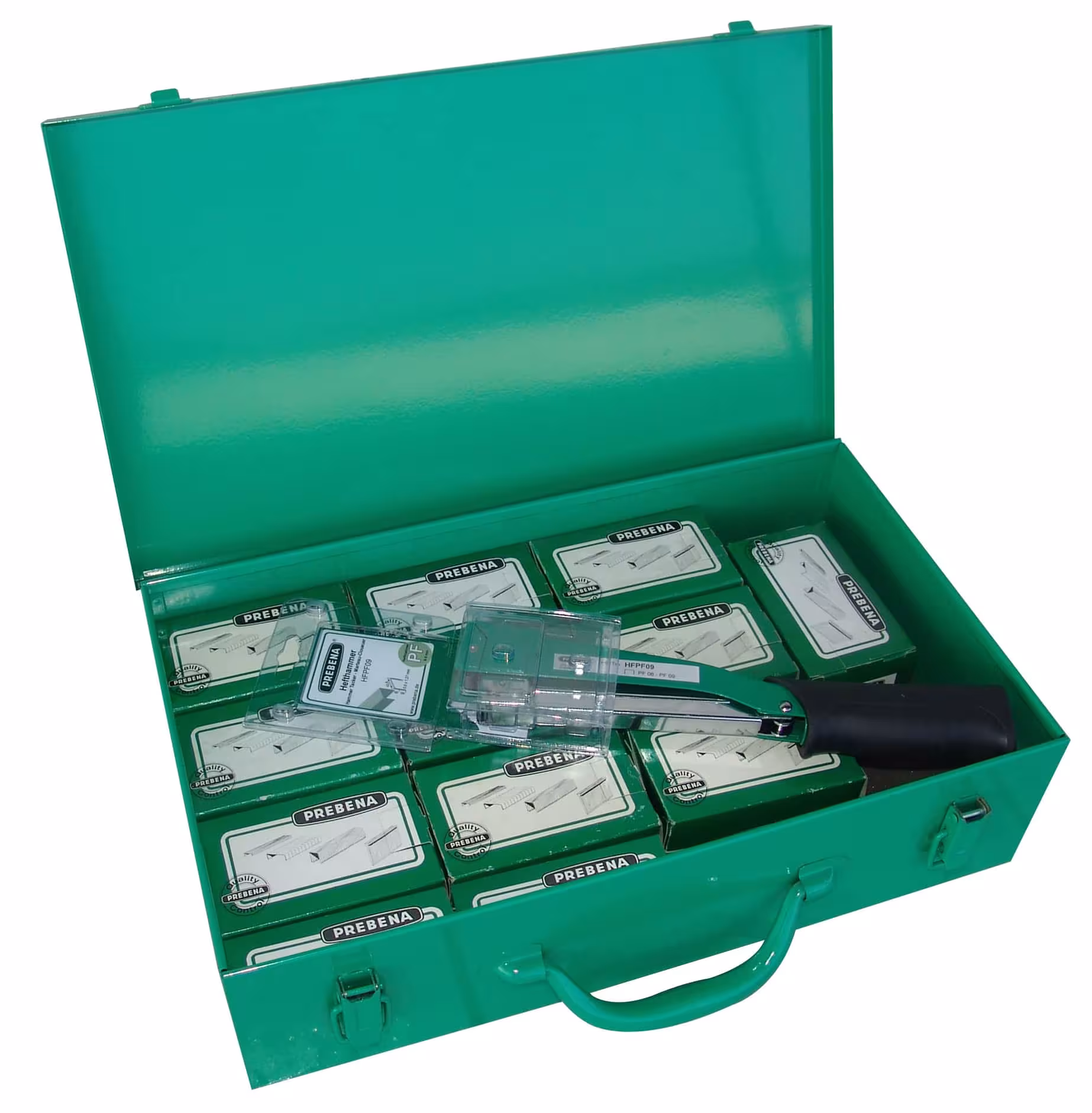 Zusatzbild des Artikels Hefthammer-Kraftpaket HFPF02 - 2x HFPF09 Hefthammer für Heftklammern von 6 - 9 mm + 12x PF09CNK aus Tackern, Nageln, Heften