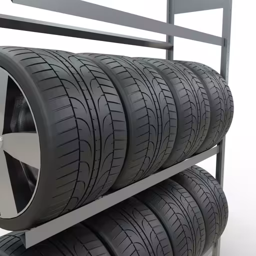 Produktbild Nr 11 des Artikels Anbauregal, Räder-/Reifenregal, 2000 x 1500 x 400 mm (HxBxT), verzinkt, 3 Lagerebenen á 150 kg Fachlast pro Ebene Abbildung Nr 11 des Artikels Anbauregal, Räder-/Reifenregal, 2000 x 1500 x 400 mm (HxBxT), verzinkt, 3 Lagerebenen á 150 kg Fachlast pro Ebene aus der Produktgruppe Fachbodenregale von der Marke Schulte Lagertechnik