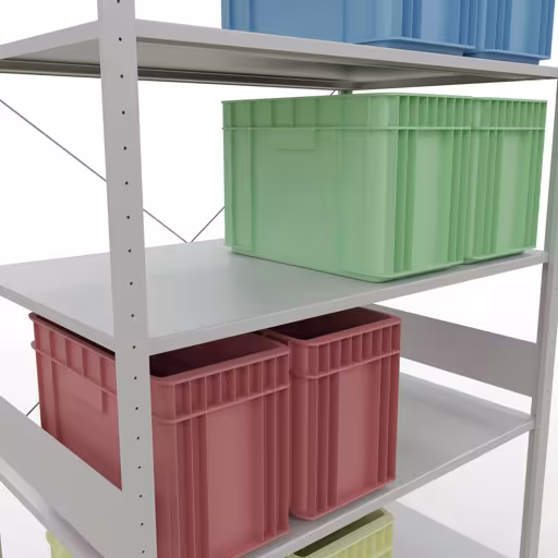 Produktbild Nr.12 des Artikels Stecksystem Grundregal 3000x1300x800 mm, Typ 150 kg, lichtgrau aus der Produktreihe Stecksystem von der Marke Schulte Lagertechnik