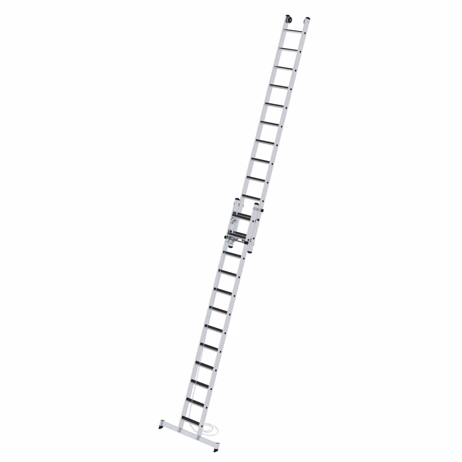 Stufen-Seilzugleiter 2-teilig mit nivello® Traverse und clip-step R13 2x12 Stufen von der Marke Munk aus der Produktreihe Stufen- & Sprossenleitern