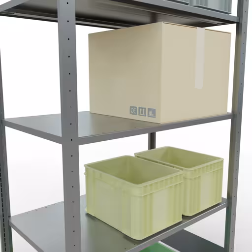 Abbildung Nr 11 des Artikels Grundregal, Fachbodenregal Stecksystem MULTIplus85, 2000 x 1000 x 600 mm (HxBxT), 5 Fachböden, Längenriegel, verzinkt aus der Produktgruppe Stecksystem von der Marke Schulte Lagertechnik