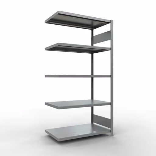 Abbildung Nr 13 des Artikels Anbauregal, Fachbodenregal Stecksystem MULTIplus330, 2000 x 1000 x 600 mm (HxBxT), 5 Fachböden, Längenriegel, verzinkt aus der Produktgruppe Stecksystem von der Marke Schulte Lagertechnik