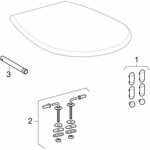 Geberit Renova Stand-WC Tiefspüler, Abgang horizontal teilgeschlossene Form, Tiefe: 49cm, weiß