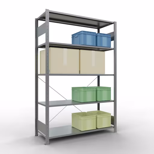 Produktbild Nr.12 des Artikels Stecksystem Grundregal 2000x1300x500 mm, Typ 150 kg, verzinkt aus der Produktreihe Stecksystem von der Marke Schulte Lagertechnik