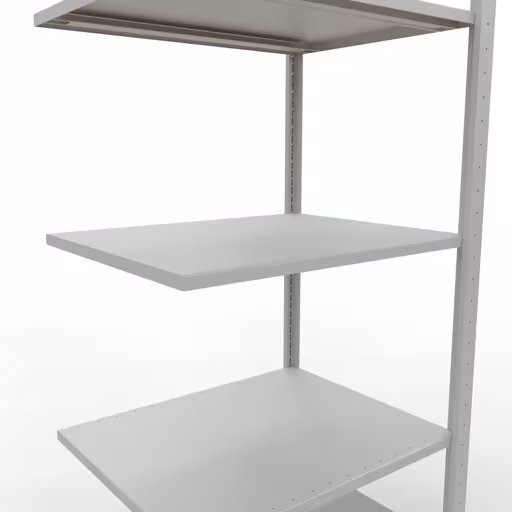 Anbauregal, Fachbodenregal Stecksystem MULTIplus150, 2000 x 750 x 600 mm (HxBxT), 5 Fachböden, Längenriegel, RAL 7035 lichtgrau von Schulte Lagertechnik aus der Kategorie Stecksystem
