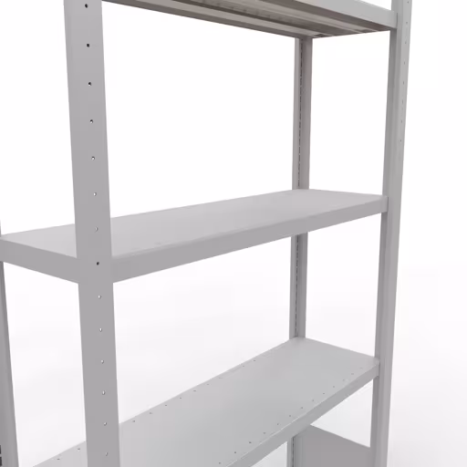 Grundregal, Fachbodenregal Stecksystem MULTIplus330, 2000 x 1000 x 300 mm (HxBxT), 5 Fachböden, Längenriegel, RAL 7035 lichtgrau von der Marke Schulte Lagertechnik aus der Produktreihe Stecksystem