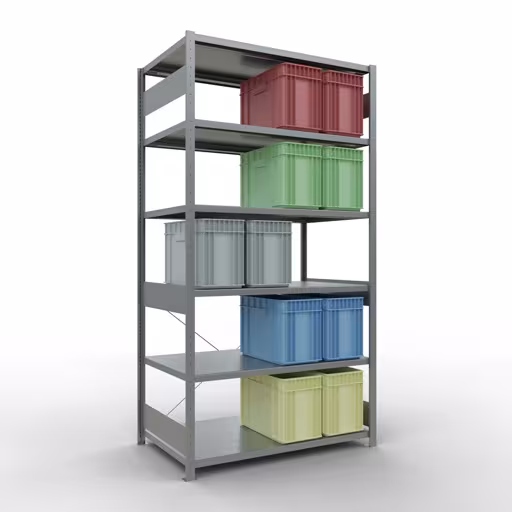 Stecksystem Grundregal 2500x1300x800 mm, Typ 250 kg, verzinkt von der Marke Schulte Lagertechnik aus der Produktreihe Stecksystem