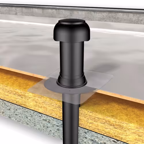 Flavent Pro Lüfteroberteil für zweiteiligen Wohnraum Be- und Entlüfter DN 75/ DN 110, Kunststoffmanschette für Bauder Thermoplan perlweiß von Klöber mit der Artikelnr. KF7022-710-22
