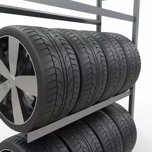 Produktbild Nr 13 des Artikels Anbauregal, Räder-/Reifenregal, 2000 x 1200 x 400 mm (HxBxT), verzinkt, 3 Lagerebenen á 150 kg Fachlast pro Ebene Abbildung Nr 13 des Artikels Anbauregal, Räder-/Reifenregal, 2000 x 1200 x 400 mm (HxBxT), verzinkt, 3 Lagerebenen á 150 kg Fachlast pro Ebene aus der Produktgruppe Fachbodenregale von der Marke Schulte Lagertechnik