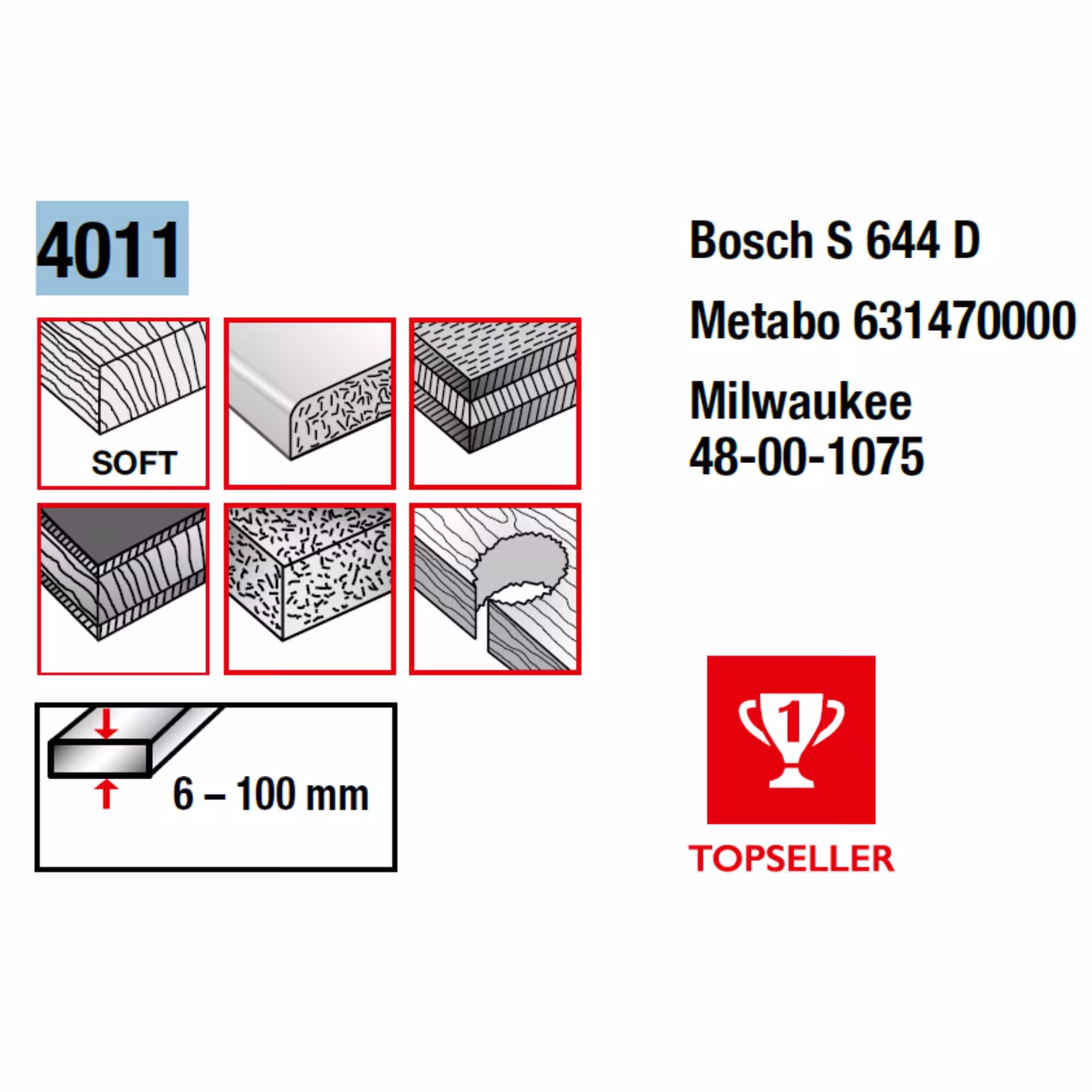CV-Säbelsägeblatt gefräst und geschränkt GL 150/VL 130mm, ZT 4,2mm von MPS mit der Artikelnr. 4011-5