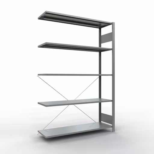 Stecksystem Anbauregal 2000x1300x400 mm, Typ 150 kg, verzinkt aus der Kategorie Anbauregal mit der Artikelnummer 12745-130