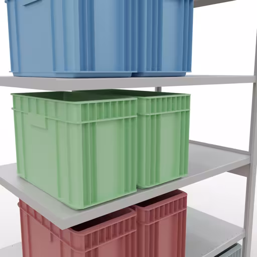 Abbildung Nr 12 des Artikels Stecksystem Anbauregal 2500x1300x800 mm, Typ 250 kg, lichtgrau aus der Produktgruppe Stecksystem von der Marke Schulte Lagertechnik