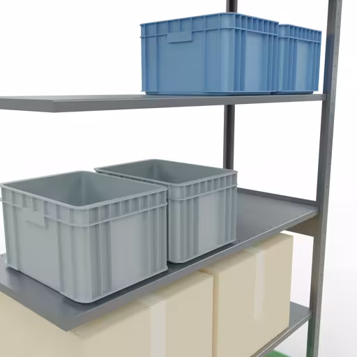 Stecksystem Anbauregal 2500x1300x500 mm, Typ 150 kg, verzinkt von der Marke Schulte Lagertechnik aus der Produktreihe Stecksystem
