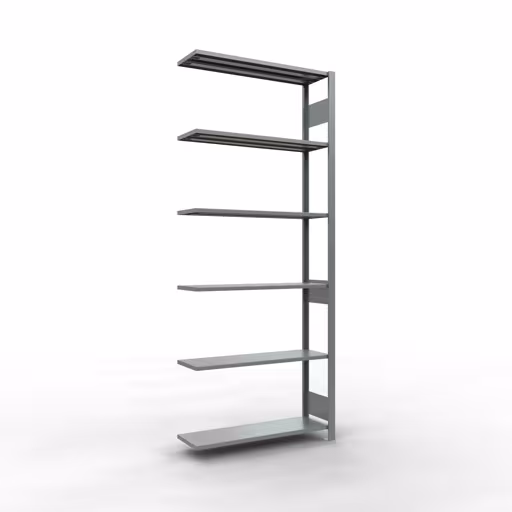 Anbauregal, Fachbodenregal Stecksystem MULTIplus85, 2500 x 1000 x 300 mm (HxBxT), 6 Fachböden, Längenriegel, verzinkt aus der Kategorie Anbauregal mit der Artikelnummer 13136-LR