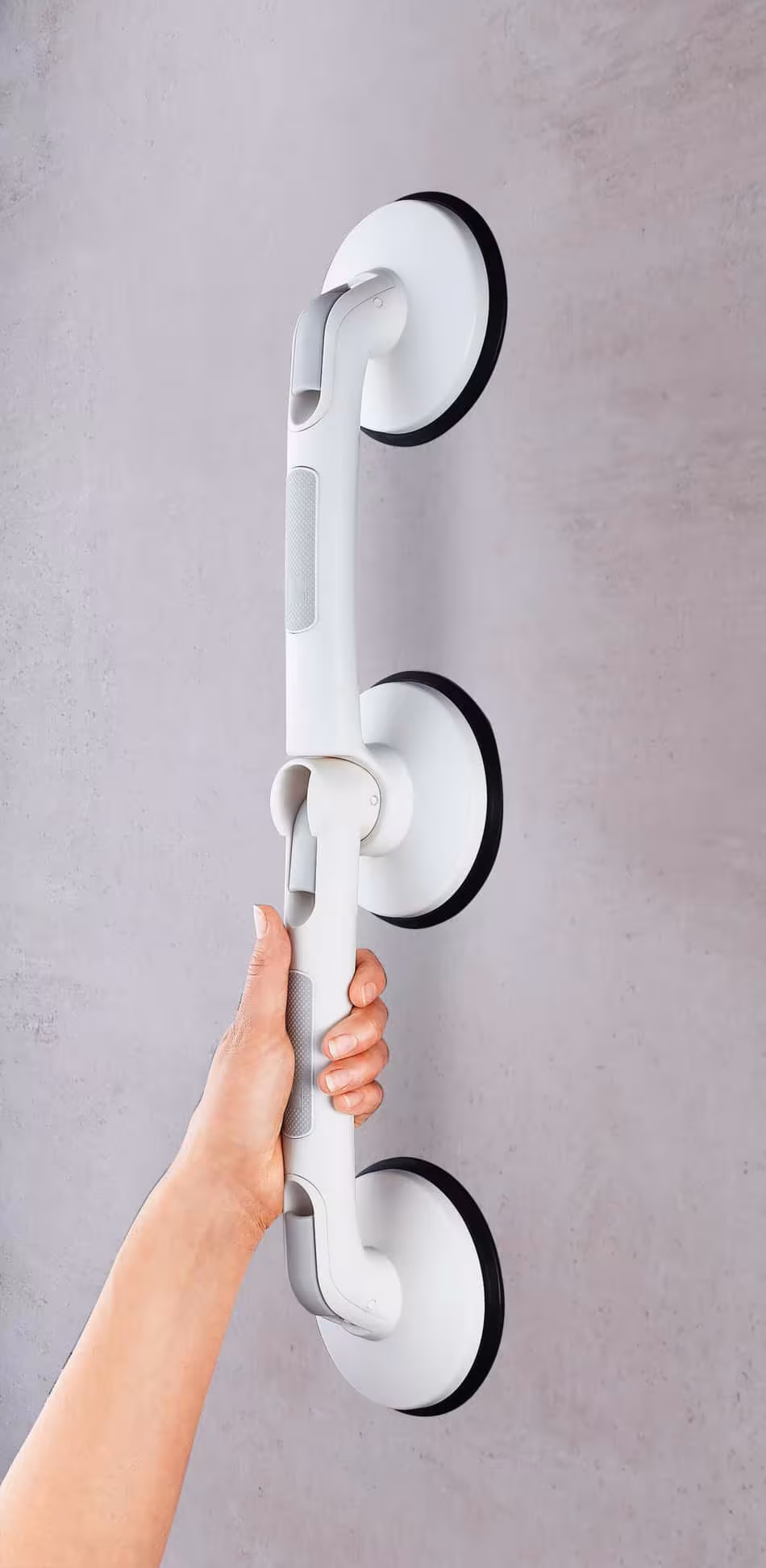 Winkel-Sauggriff Rob L, weiß, ABS mit der GTIN 4006956117287 Winkel-Sauggriff Rob L, weiß, ABS von Ridder mit der Artikelnr. A0256001