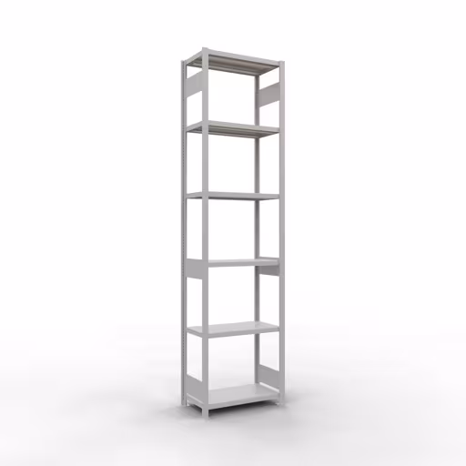 Abbildung Nr 9 des Artikels Grundregal, Fachbodenregal Stecksystem MULTIplus250, 3000 x 750 x 400 mm (HxBxT), 7 Fachböden, Längenriegel, RAL 7035 lichtgrau aus der Produktgruppe Stecksystem von der Marke Schulte Lagertechnik