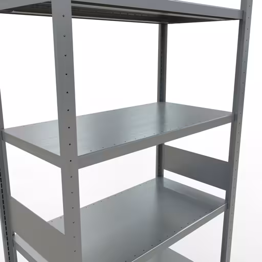 Abbildung Nr 14 des Artikels Grundregal, Fachbodenregal Stecksystem MULTIplus330, 3000 x 1000 x 500 mm (HxBxT), 7 Fachböden, Längenriegel, verzinkt aus der Produktgruppe Stecksystem von der Marke Schulte Lagertechnik