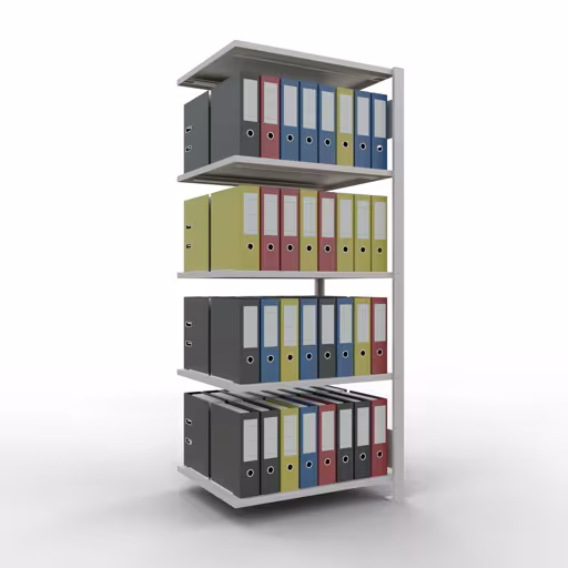 Produktbild Nr 14 des Artikels Anbauregal, Büro-Fachbodenregal Stecksystem MULTIplus150, 1800 x 750 x 600 mm (HxBxT), 5 Fachböden, Längenriegel, ohne Mittelanschlag, lichtgrau Abbildung Nr 14 des Artikels Anbauregal, Büro-Fachbodenregal Stecksystem MULTIplus150, 1800 x 750 x 600 mm (HxBxT), 5 Fachböden, Längenriegel, ohne Mittelanschlag, lichtgrau aus der Produktgruppe Büroregale von der Marke Schulte Lagertechnik