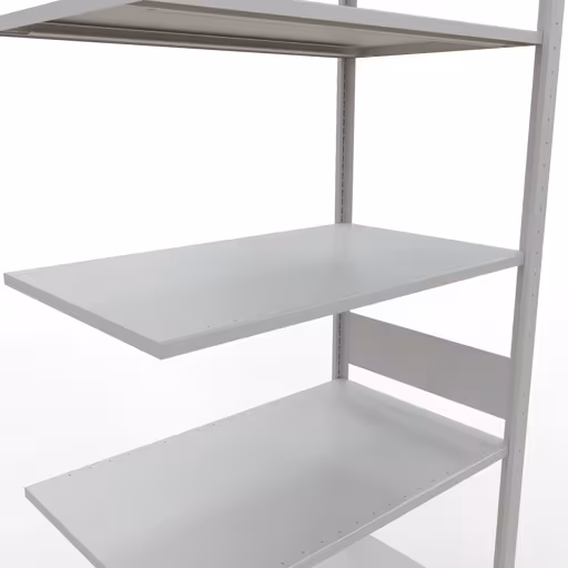 Produktbild Nr.6 des Artikels Anbauregal, Fachbodenregal Stecksystem MULTIplus150, 3000 x 1000 x 600 mm (HxBxT), 7 Fachböden, Längenriegel, RAL 7035 lichtgrau aus der Produktreihe Stecksystem von der Marke Schulte Lagertechnik