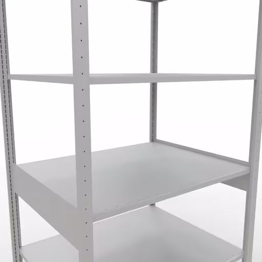 Grundregal, Fachbodenregal Stecksystem MULTIplus150, 2500 x 1000 x 800 mm (HxBxT), 6 Fachböden, Längenriegel, RAL 7035 lichtgrau von Schulte Lagertechnik aus der Kategorie Stecksystem
