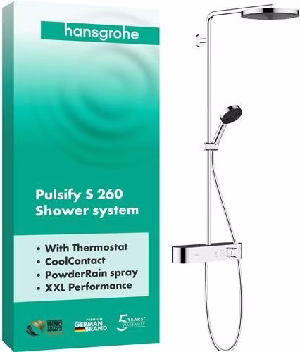 Hansgrohe Showerpipe PULSIFY 260 1jet mit Brausethermostat chrom