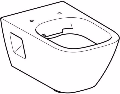 Technische Zeichnung 3977775 Geberit Renova Plan Wand-WC Tiefspüler teilgeschlossene Form, Rimfree, weiß