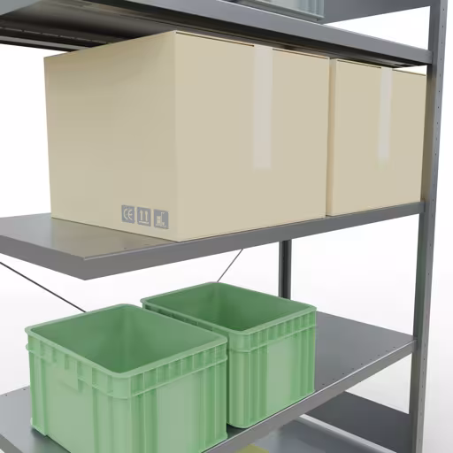 Abbildung Nr 13 des Artikels Stecksystem Anbauregal 2000x1300x600 mm, Typ 250 kg, verzinkt aus der Produktgruppe Stecksystem von der Marke Schulte Lagertechnik
