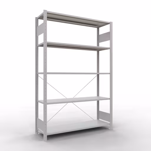Stecksystem Grundregal 2000x1300x400 mm, Typ 150 kg, lichtgrau aus der Kategorie Grundregal mit der Artikelnummer 32640-130