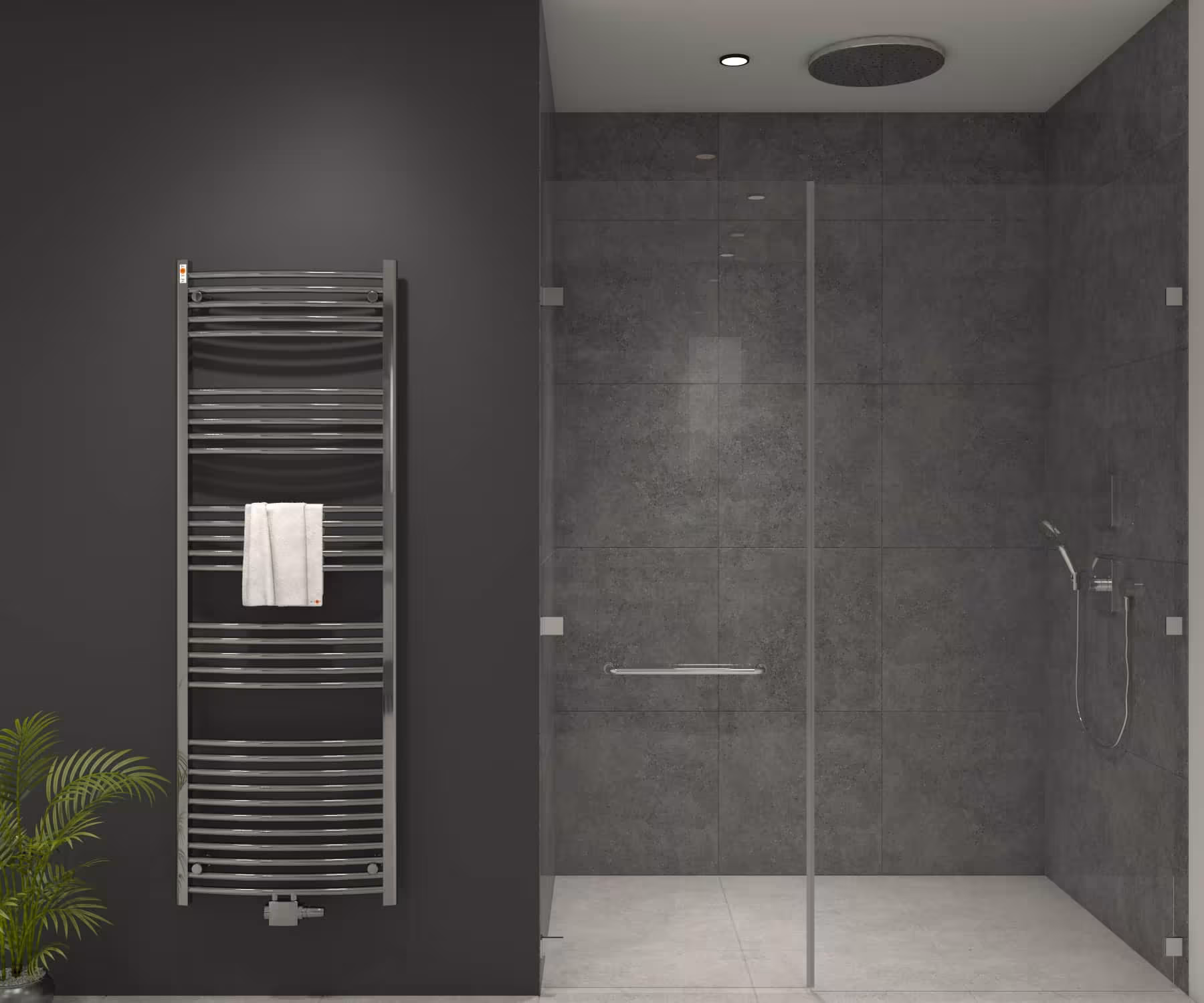 MERT Badheizkörper Chrom gebogen, Mittelanschluss Typ Größe: 600x1750 mm aus der Kategorie Bad-Heizkörper mit der Artikelnr. 4-60x175-M