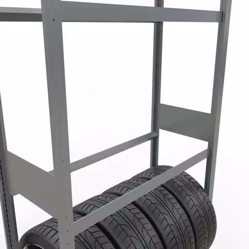 Abbildung Nr 11 des Artikels Grundregal, Räder-/Reifenregal, 3500 x 1000 x 400 mm, verzinkt, 5 Lagerebenen á 150 kg Fachlast pro Ebene aus der Produktgruppe Fachbodenregale von der Marke Schulte Lagertechnik