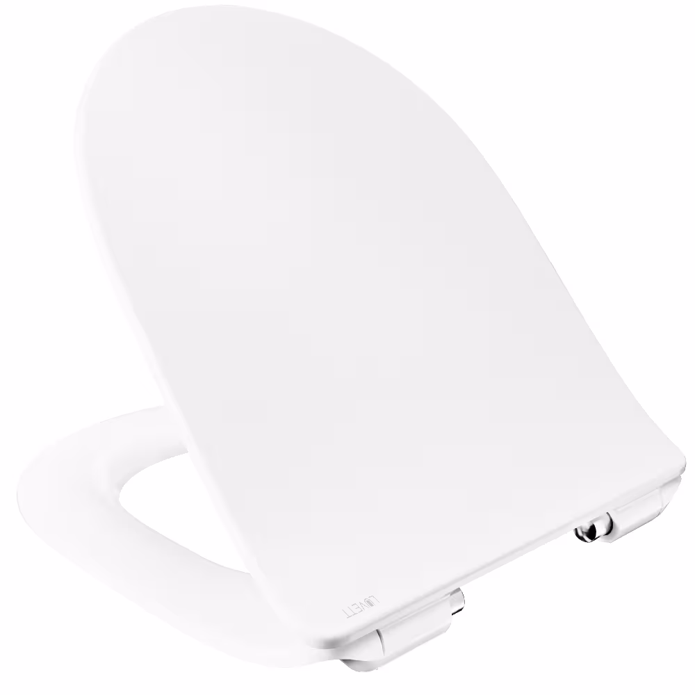 Abbildung Nr 10 des Artikels Deluxe WC-Sitz D800 D-Form Weiß mit Absenkautomatik u.a. für Laufen Pro, Vitra S50 aus der Produktgruppe Badkeramik von der Marke LUVETT