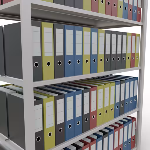 Produktbild Nr 13 des Artikels Grundregal, Büro-Fachbodenregal Stecksystem MULTIplus150, 1800 x 1300 x 600 mm (HxBxT), 5 Fachböden, Längenriegel, mit Mittelanschlag, lichtgrau Abbildung Nr 13 des Artikels Grundregal, Büro-Fachbodenregal Stecksystem MULTIplus150, 1800 x 1300 x 600 mm (HxBxT), 5 Fachböden, Längenriegel, mit Mittelanschlag, lichtgrau aus der Produktgruppe Büroregale von der Marke Schulte Lagertechnik